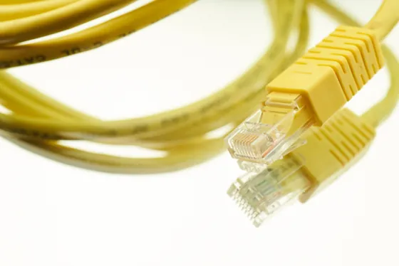 Sarı ethernet kablosu